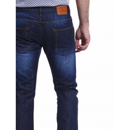 Indigo Mid-rise Jeans